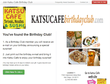 Tablet Screenshot of katsucafebirthdayclub.com